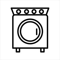 Washing machine icon with linear style