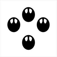 Animal's (dog's) paw print. Icon. Vector illustration.