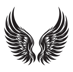 Wings icons silhouette vector for your design on white background