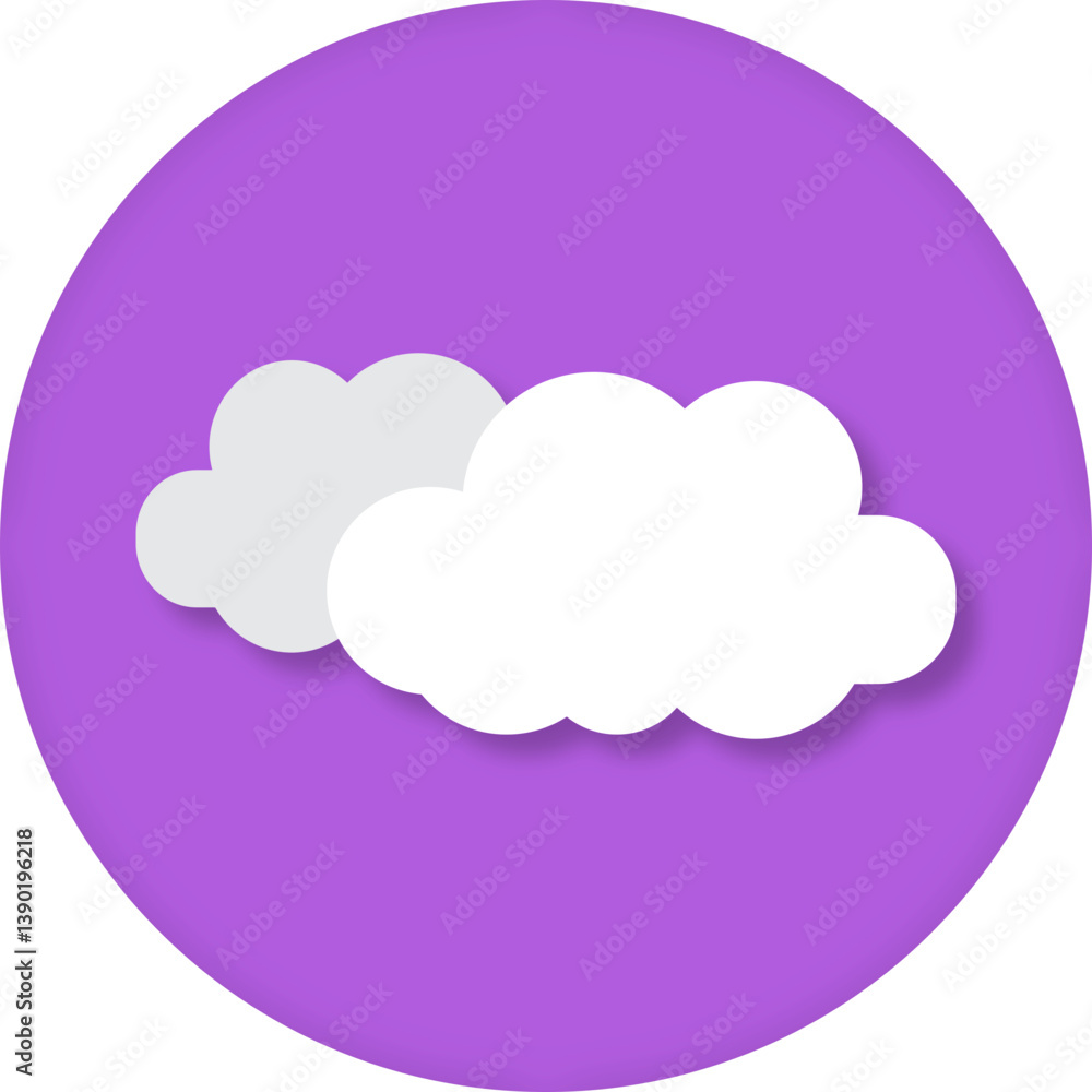 Aufkleber cloud computing icon with blue background and speech bubble design