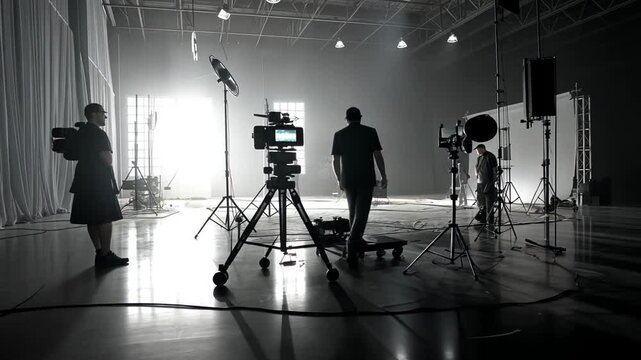 Behind the Scenes of Film and Commercial Production Setup in Studio Generative AI