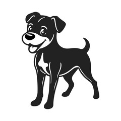 Detailed image of a dog with an expressive look. Suitable for branding, logos and design. pet emblem, dog illustration, dog portrait, guard dog