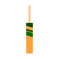 Simple Cricket Bat with Green Band – Vector Illustration
