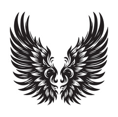 Wings icons silhouette vector for your design on white background