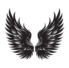 Wings icons silhouette vector for your design on white background