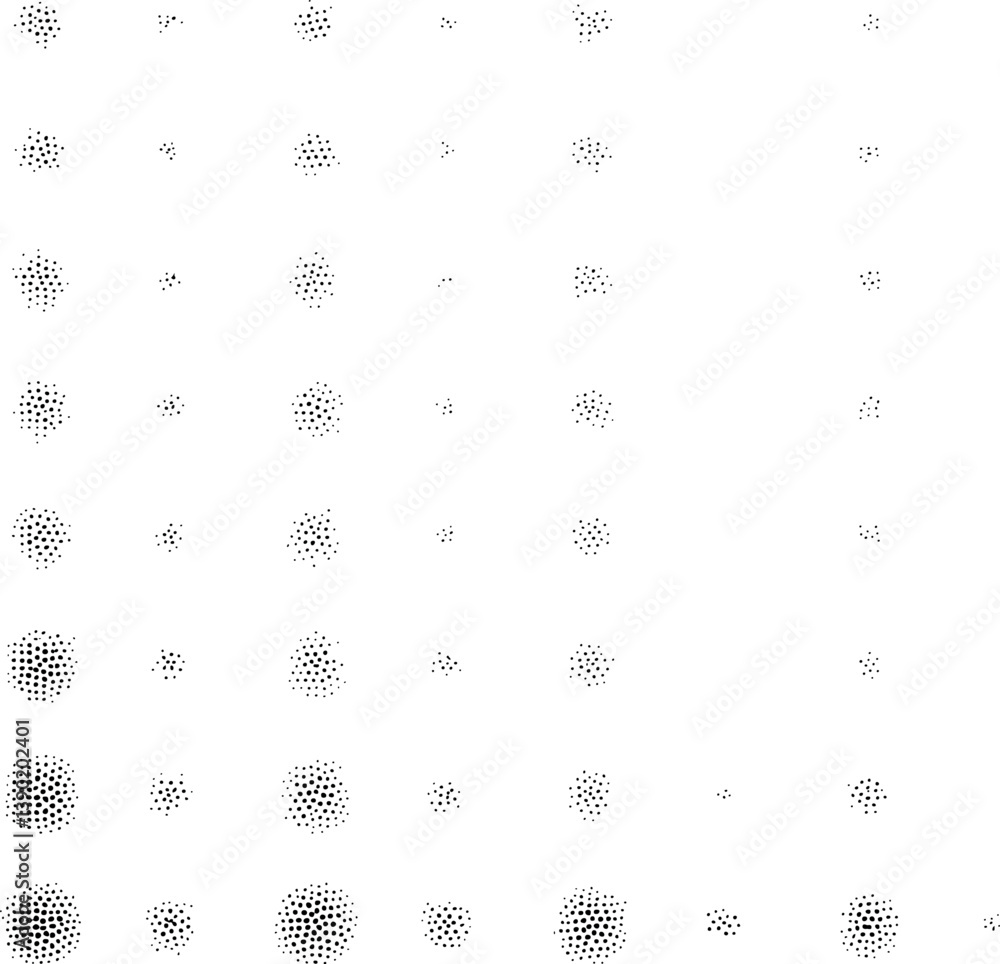 Poster abstract halftone dot with irregular circular shapes