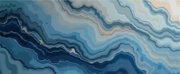 Fototapeta premium abstract blue wavy lines background