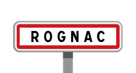 Panneau sur poteau de Rognac, Bouches-du-Rh&ocirc;ne, Provence-Alpes-C&ocirc;te d'Azur