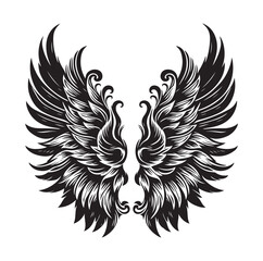 Wings icons silhouette vector for your design on white background