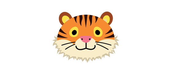 friendly cartoon tiger face