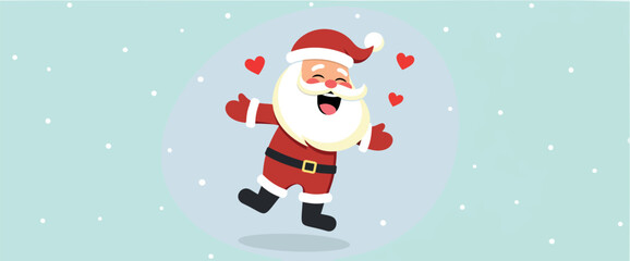 jolly santa claus radiating festive joy and warmth