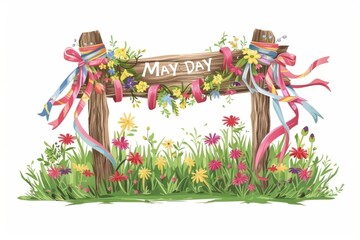 Scenic May Day Countryside Landscape