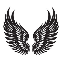 Wings icons silhouette vector for your design on white background