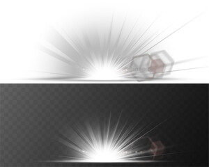 Light blast spreads rapidly with vivid glowing sharpness. Transparent sun flare flickers across digital artwork scene. Sparkling particles flow softly in radiant explosion field. Magic burst releases