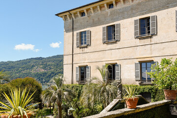 Borromeo Palace with botanical garden located on Isola Madre on the lake Maggiore, province of Stresa, Piedmont, Italy