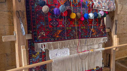 An antique loom for making all kinds of fleece, smooth fabrics and carpets. There is a club of...