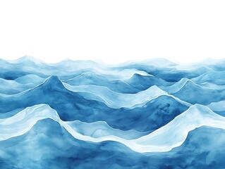 Obraz premium Abstract Blue Mountain Range (1)