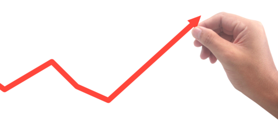 Analyzing business growth trends finance sector infographic digital environment close-up view strategic insights