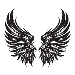 Wings icons silhouette vector for your design on white background