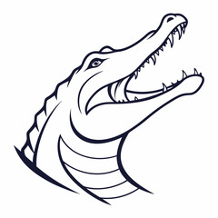 vector illustration of a crocodile