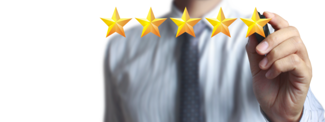 Customer satisfaction review event business meeting digital content professional office close-up view ratings and feedback
