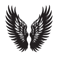Wings icons silhouette vector for your design on white background
