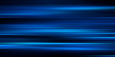 Obraz premium Digitally generated image of blue light and stripes moving fast 
