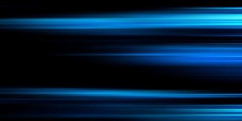 Digitally generated image of blue light and stripes moving fast
