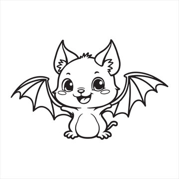 Cute Bat Illustration