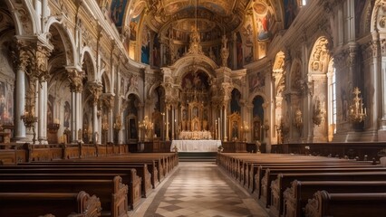 Obraz premium Interior of the Coptic Orthodox Church in Sharm El Sheikh