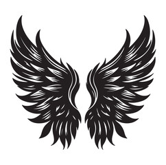 Wings icons silhouette vector for your design on white background