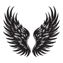 Obraz premium Wings icons silhouette vector for your design on white background