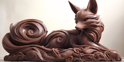 Elegant Chocolate Fox Full of Delight with Rich Swirls