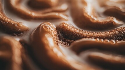 Swirling Coffee Cream Texture Close-up
