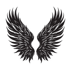 Wings icons silhouette vector for your design on white background