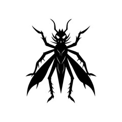 Creepy insect illustration silhouette
