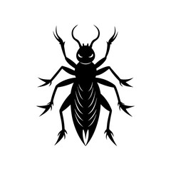 Creepy insect illustration silhouette