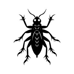 Creepy insect illustration silhouette