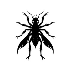Creepy insect illustration silhouette