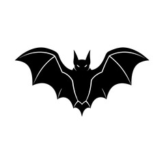 Flying Bat vector silhouette illustration