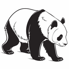 Obraz premium panda-silhouette