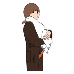 vector illustration of a woman