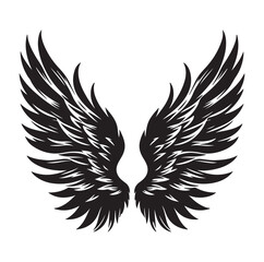Wings icons silhouette vector for your design on white background
