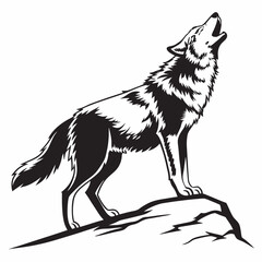 Fototapeta premium wolf silhouette