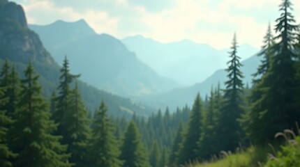 Fototapeta premium High-quality nature background, soft focus forest or mountain scenery, natural lighting, ultra HD, perfect for background replacement (3)_Nero_AI_Image_Upscaler_Photo_Face