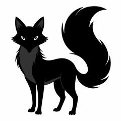 silhouette of a sleek fox