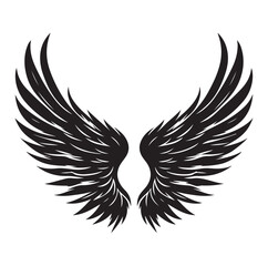 Wings icons silhouette vector for your design on white background