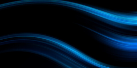 Abstract blue wave design on a dark background.
