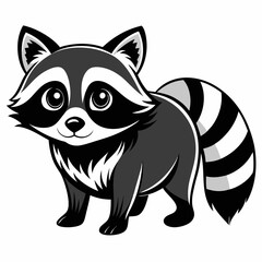 vector of a raccoon