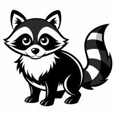 vector of a raccoon
